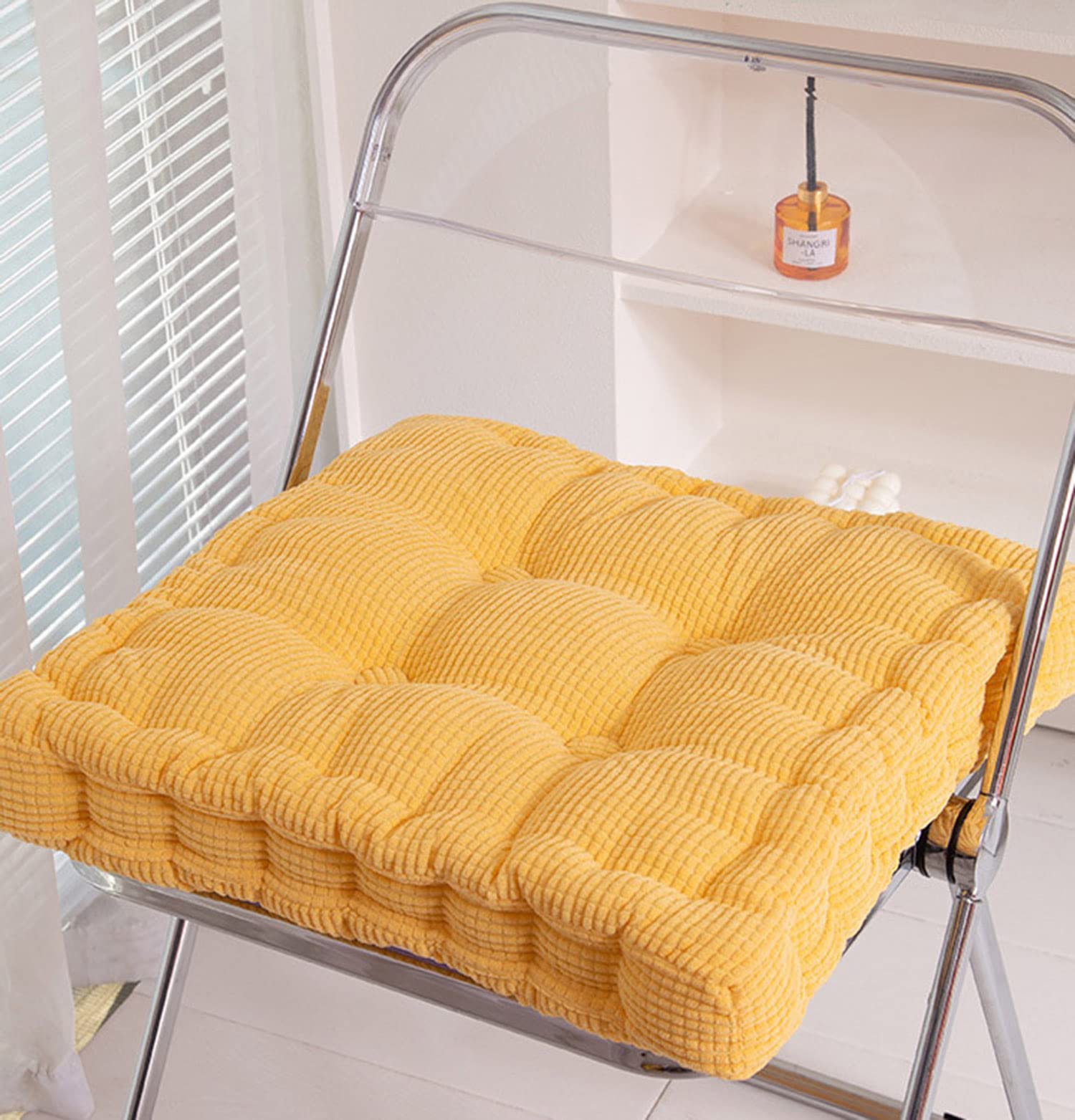 Cuscino rialzo per poltrona, in velluto a coste, spessore 8-10 cm, 45 x 45 cm, per casa, ufficio, giardino e auto, opzioni multicolori, grigio scuro, comfort per interni ed esterni