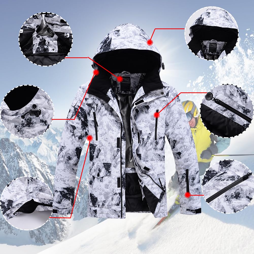 YEEFINE Herren Ys22-sj Skijacke und Hose