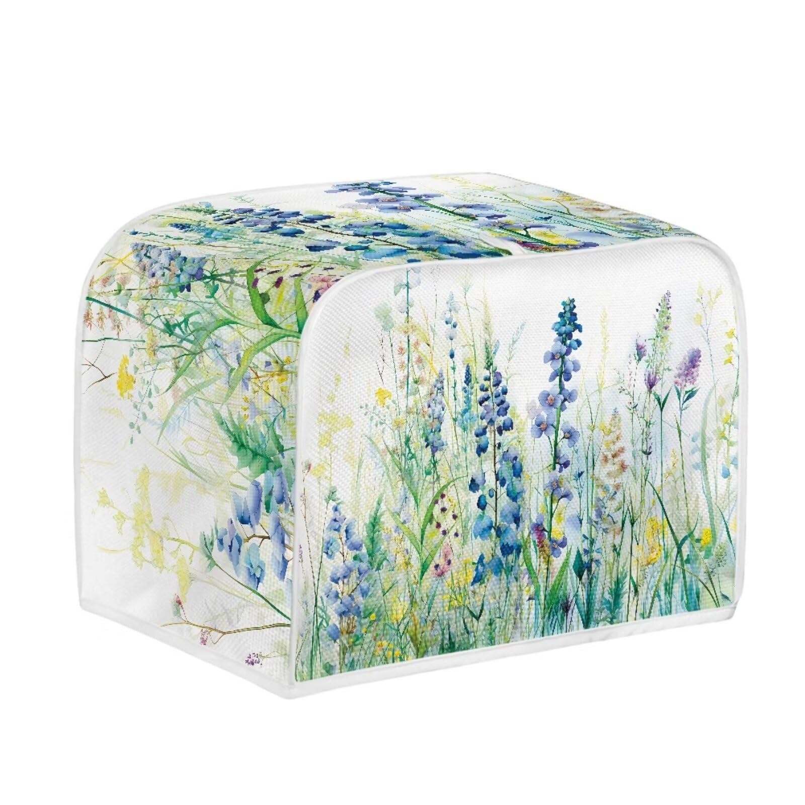 Snilety Green Leaf 4 Slice Toaster Cover for Kitchen Appliance,Bread Toaster Mat,Broiler Organizer Bag, Size M Toaster Dust Cover