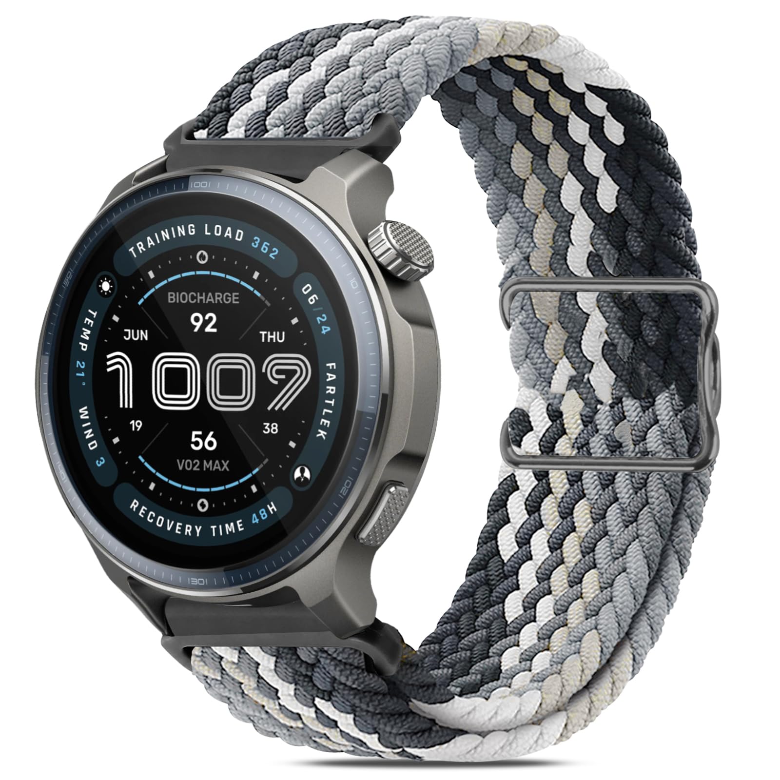 22mm Correa de Nailon Compatible con Amazfit Balance 2/Balance/Bip 6/Bip 5 | Pulsera Hebilla Magnética Elástica para Amazfit Cheetah/Cheetah Pro/GTR 4/GTR 3, Bandas Deportiva para Hombre Mujer
