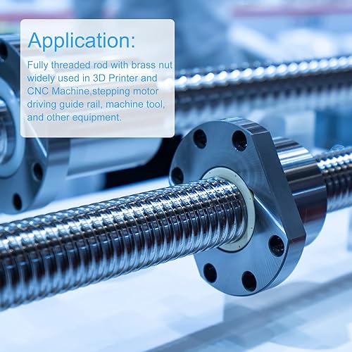 Miniatura 2 de DMiotech 15.748 in completamente rosca varilla T8x2mm tornillo de plomo con tuerca de latón kit para impresora 3D, máquina CNC