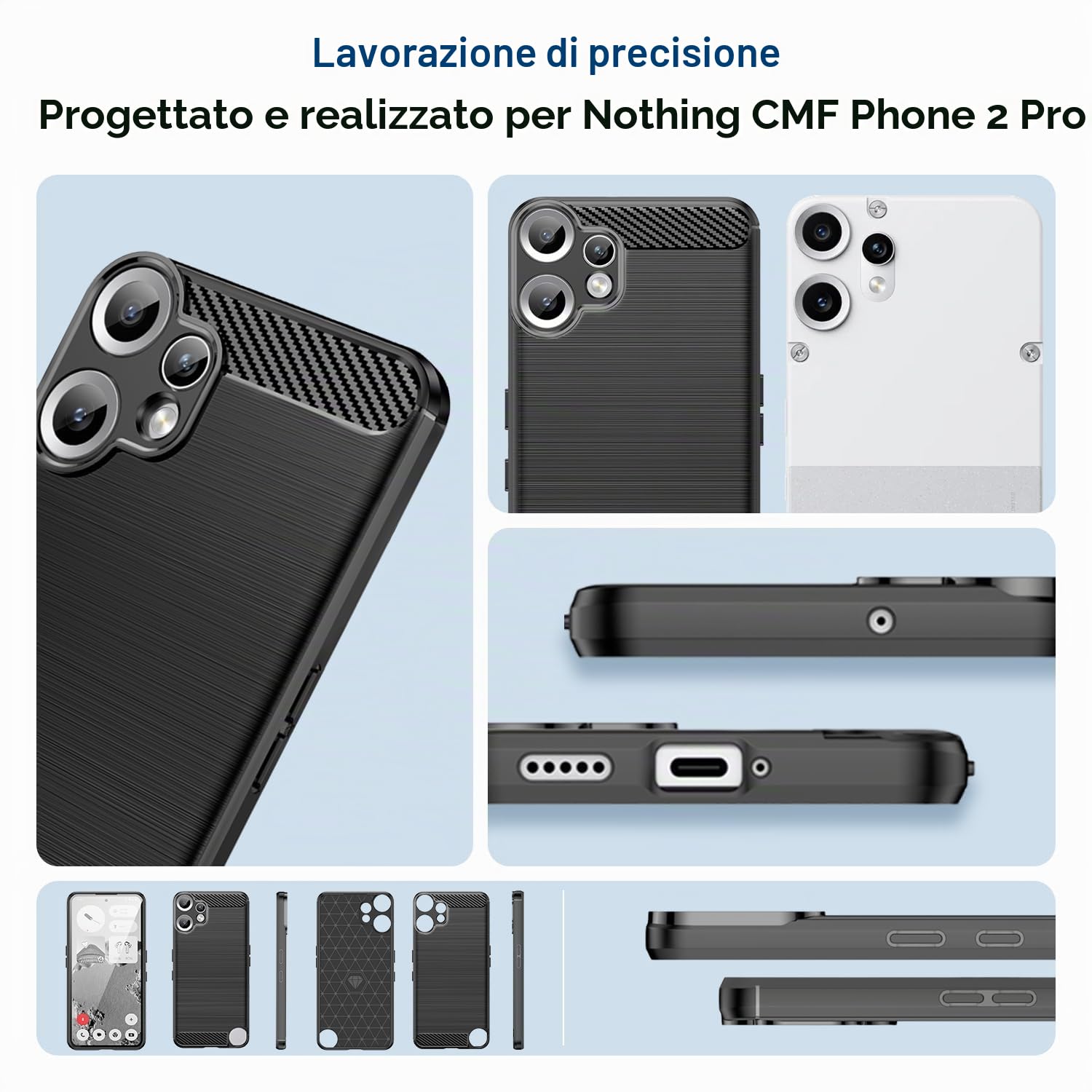 Foluu Custodia trasparente per Nothing CMF Phone 2 Pro - Cover protettiva sottile in silicone TPU resistente ai graffi con angoli rinforzati per niente CMF Phone 2 Pro 2025 Foluu Custodia trasparente per Nothing CMF Phone 2 Pro - Cover protettiva sottile in silicone TPU resistente ai graffi con angoli rinforzati per niente CMF Phone 2 Pro 2025