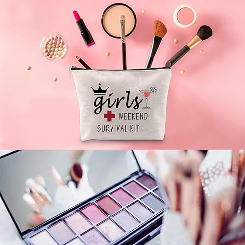 Miniatura 5 de WCGXKO Kit de supervivencia de fin de semana, bolsa de maquillaje, bolsa de maquillaje, regalo de viaje de fin de semana para mejor amigo,