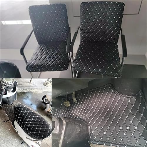 Miniatura 6 de Tela de espuma acolchada de vinilo, hilo multipatrón, material de piel sintética, tapicería para muebles, cabeceros de muebles, tela interior