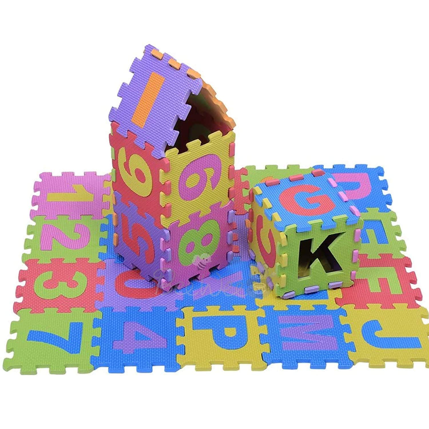 Eva Mat 36 Pcs Jumbo Foam Puzzles Blocks for Kids Soft Floor ABCD 0123 (1pc-15x15 Cms) Thick (1 cm) Interlocking Mat Alphabets and Numbers Toy Baby Toddlers (90x90 Cms Large Size) (B08Z5RRWZQ) Amazon Price History, Amazon Price Tracker