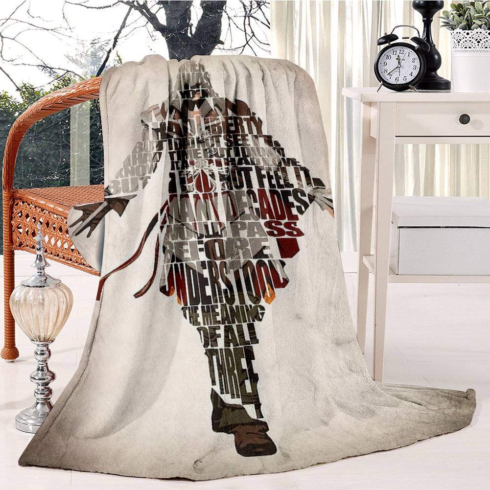 Ezio Auditore Da Firenze From Assassin's Creed 2 Bed Blanket Plush Velvet Soft Warm Blanket Lightweight Microfiber Cozy Blanket Christmas Blanket for Bed Couch Chair Sofa, 150x200cm