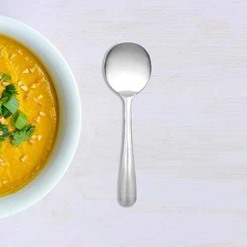 Miniatura 4 de Thunder Group Cubiertos-Windsor pesado 180 de 0.098 in de espesor cuchara de caldo de acero inoxidable, viene en docena