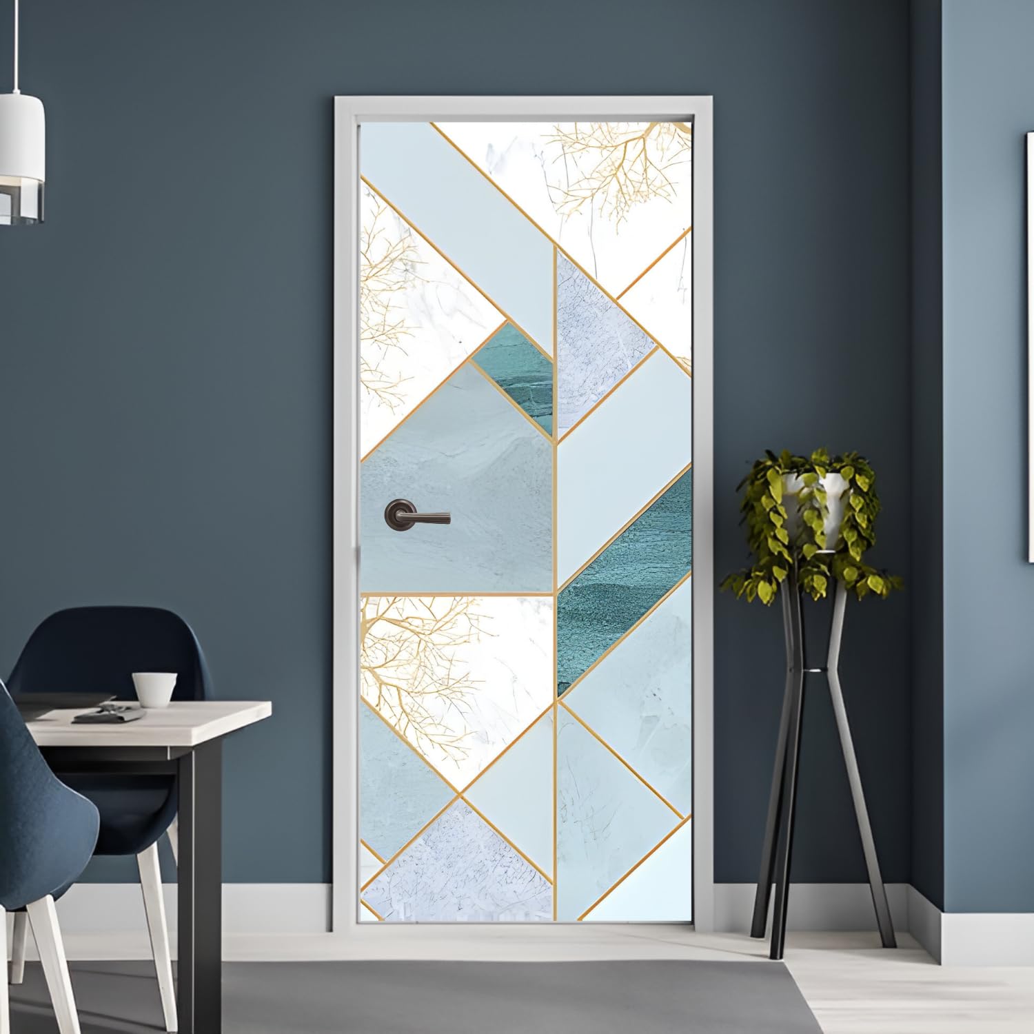 WHITECRAFTS Wooden Design Door Wallpaper | Self-Adhesive Vinyl Sticker | Peel and Stick Murals for Doors, Almirahs, Tables, Fridges | Waterproof, (30x78 inch) | P20_D84