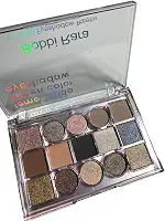 Paleta de Sombras 15 Cores Bobbi Rara - Tons Metálicos e Glitter, Verde e Marrom