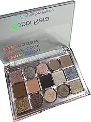 Paleta de Sombras 15 Cores Bobbi Rara - Tons Metálicos e Glitter, Verde e Marrom