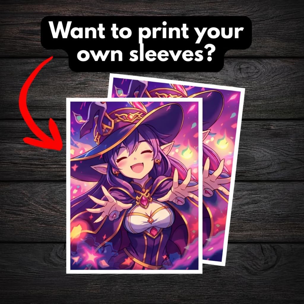 Custom Standard Border Card Sleeves for Trading Card Games, Personalized Full-Color Print Design, Compatible with Magic The Gathering – MTG, TCG, OCG (Standard)