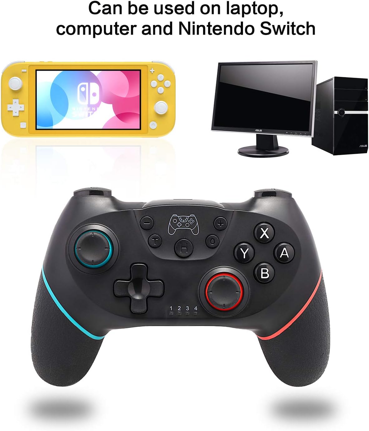 Amazon Crazy 🔥 Deals Wireless Controller for Switch, Wireless Switch Gamepad Compatible with Switch Console, Built-in Motor with Dual Shock, Gyro Axis (Turbo Buttons) Creative Product Wireless Controller for Switch, Wireless Switch Gamepad Compatible with Switch Console, Built-in Motor with Dual Shock, Gyro Axis (Turbo Buttons)