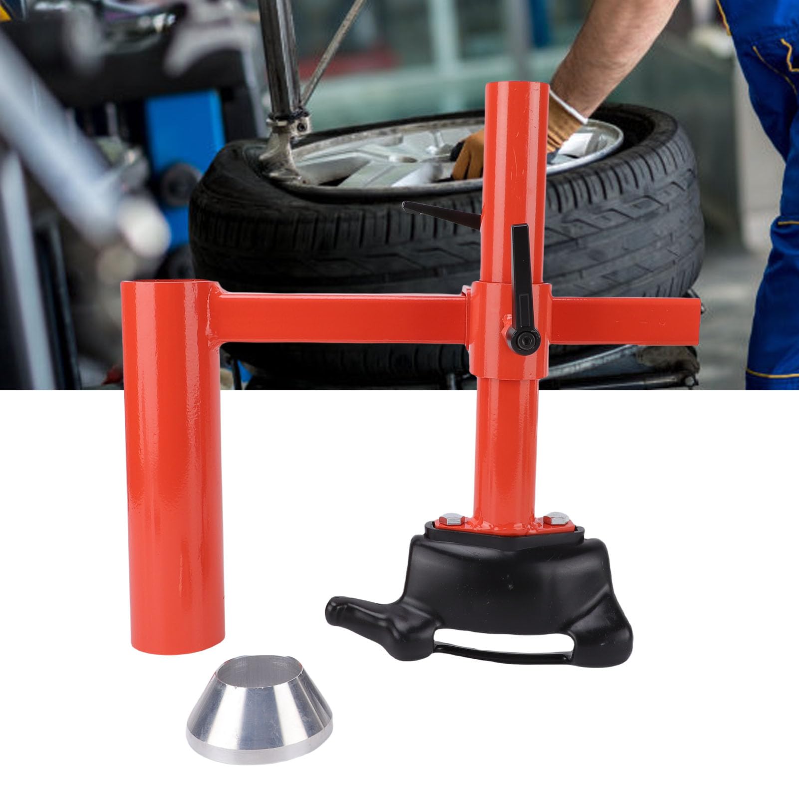 Kit testa d'anatra per smontagomme manuale con cono argentato Strumento di montaggio manuale per rimozione pneumatici in acciaio al carbonio per pneumatici per auto da 16 a 21