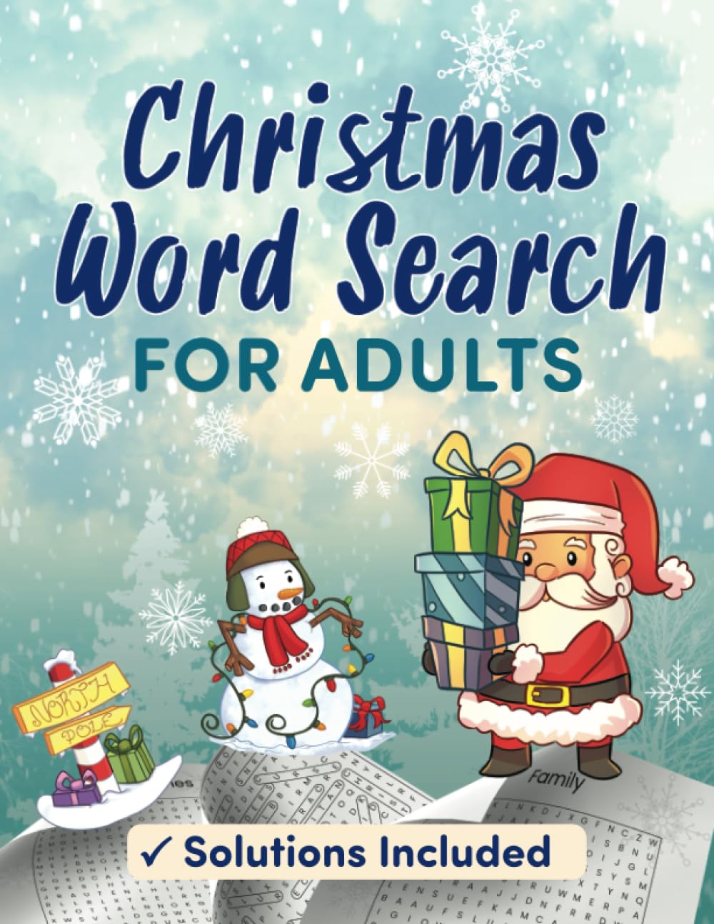 Christmas Word Search for Adults: Keep the Brain Active with Themed Holiday Word find Puzzles