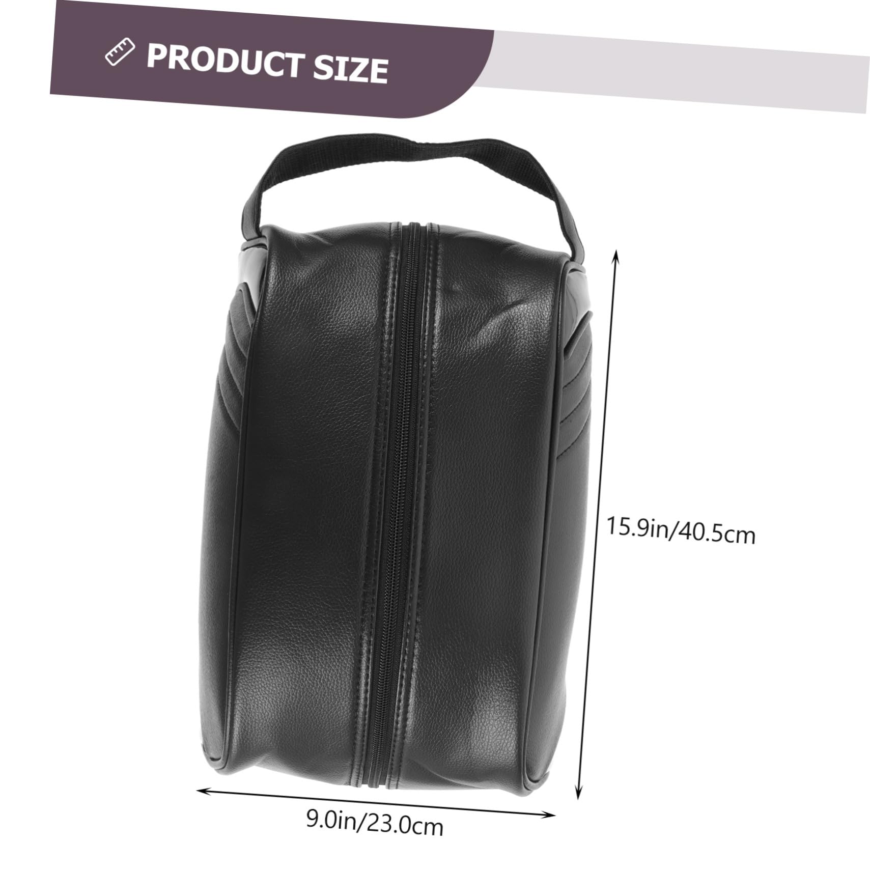 Borsa Porta Scarpe da Viaggio Pieghevole in Cuoio Nero | Zip, Resistente All’acqua, Uso Basket e Quotidiano, Formato Portatile Multiuso