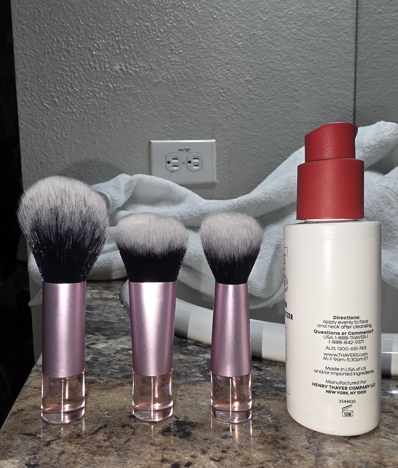 Yrarbil Foundation Contour Powder Brush Set, 3PCS Premium Travel Kabuki Mini Makeup Brush for Blending Setting Buffing with Liquid, Powder and Cream