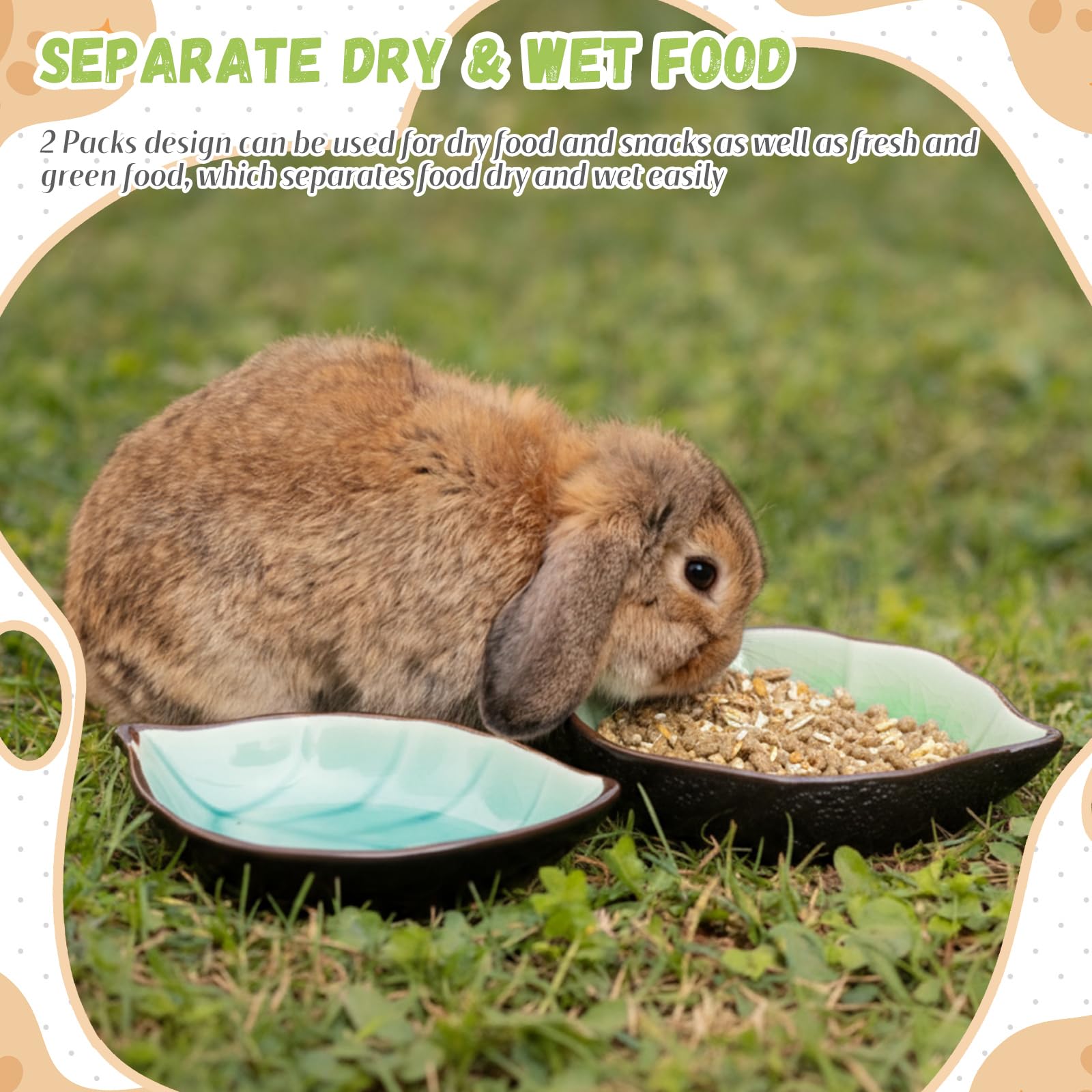 2 Stück Hamster Keramik Futternapf Blattform Futter Wasser Futternapf für Kleintiere Hamster Meerschweinchen Rennmäuse Zwerg Ratten Mäuse Chinchilla Igel Zuckergleiter