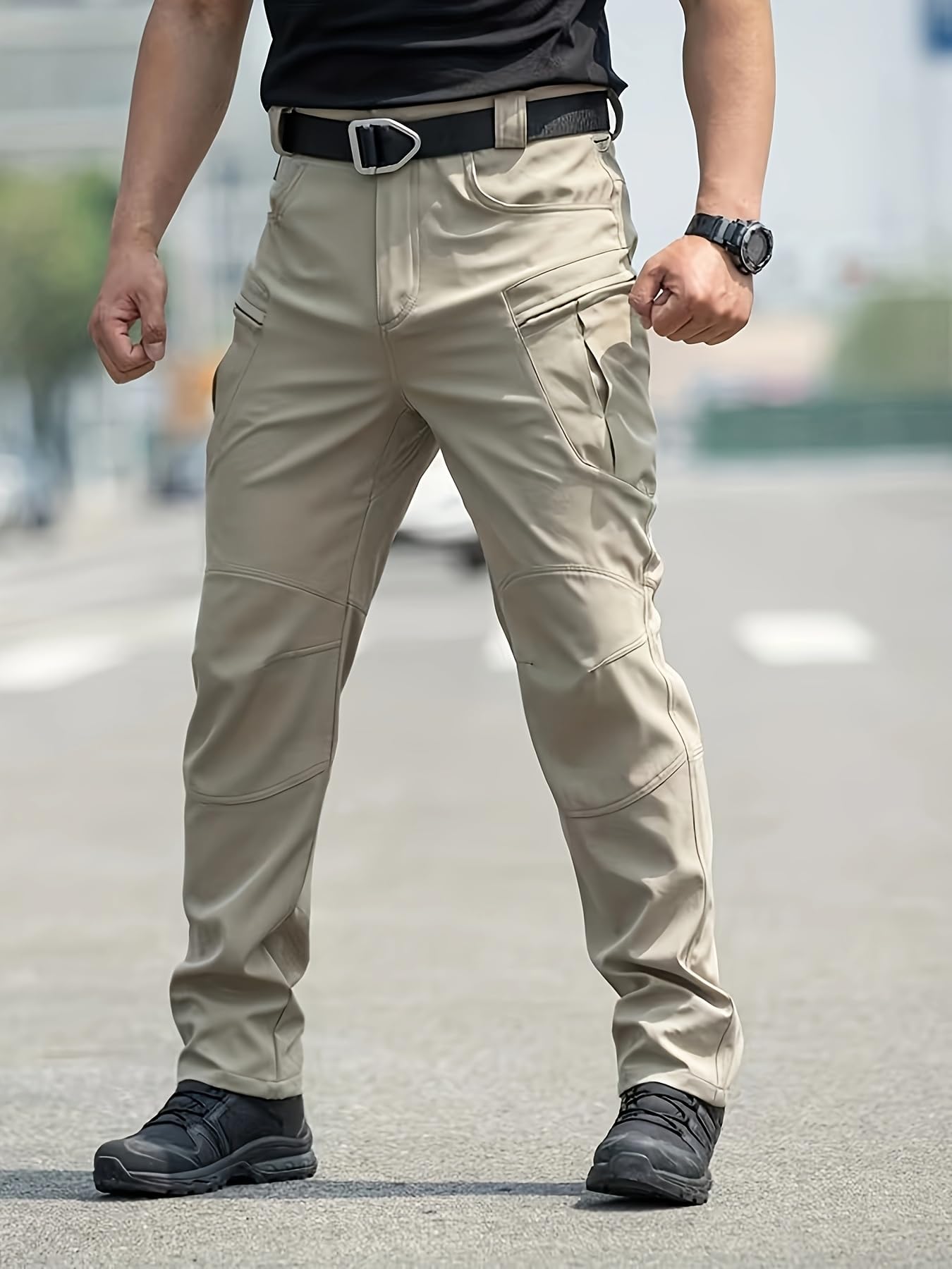 Pantalones cargo para hombre, primavera, otoño, multibolsillos, tela microelástica, resistentes al desgaste, pantalones de senderismo al aire libre