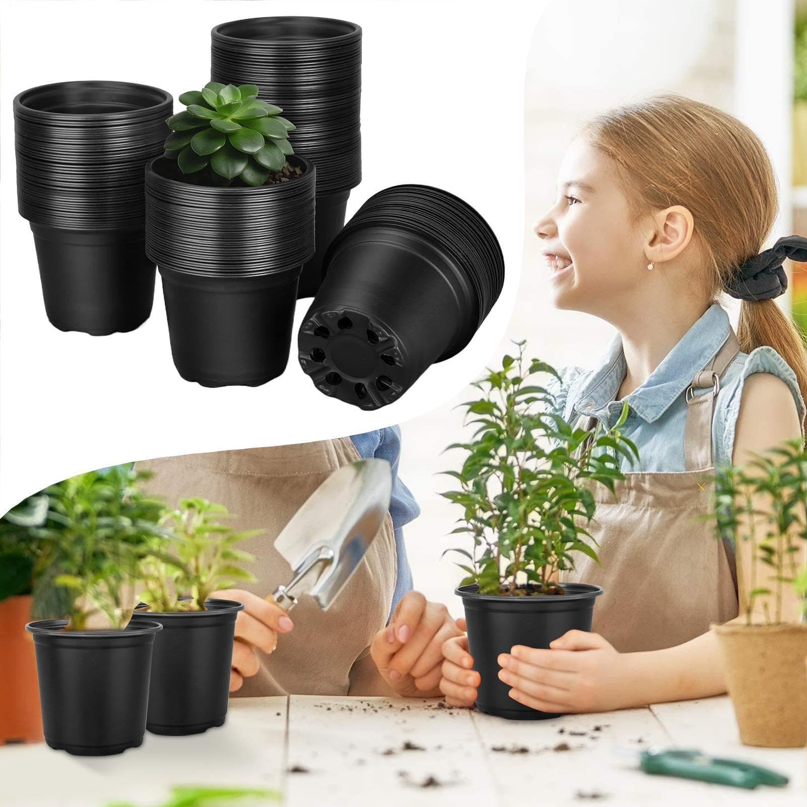 Pots de pépinière pour plantes – Pot de drainage pour contrôle des racines – Idéal pour les carottes, concombres, poivrons dans le balcon, la cour, le jardin, la serre