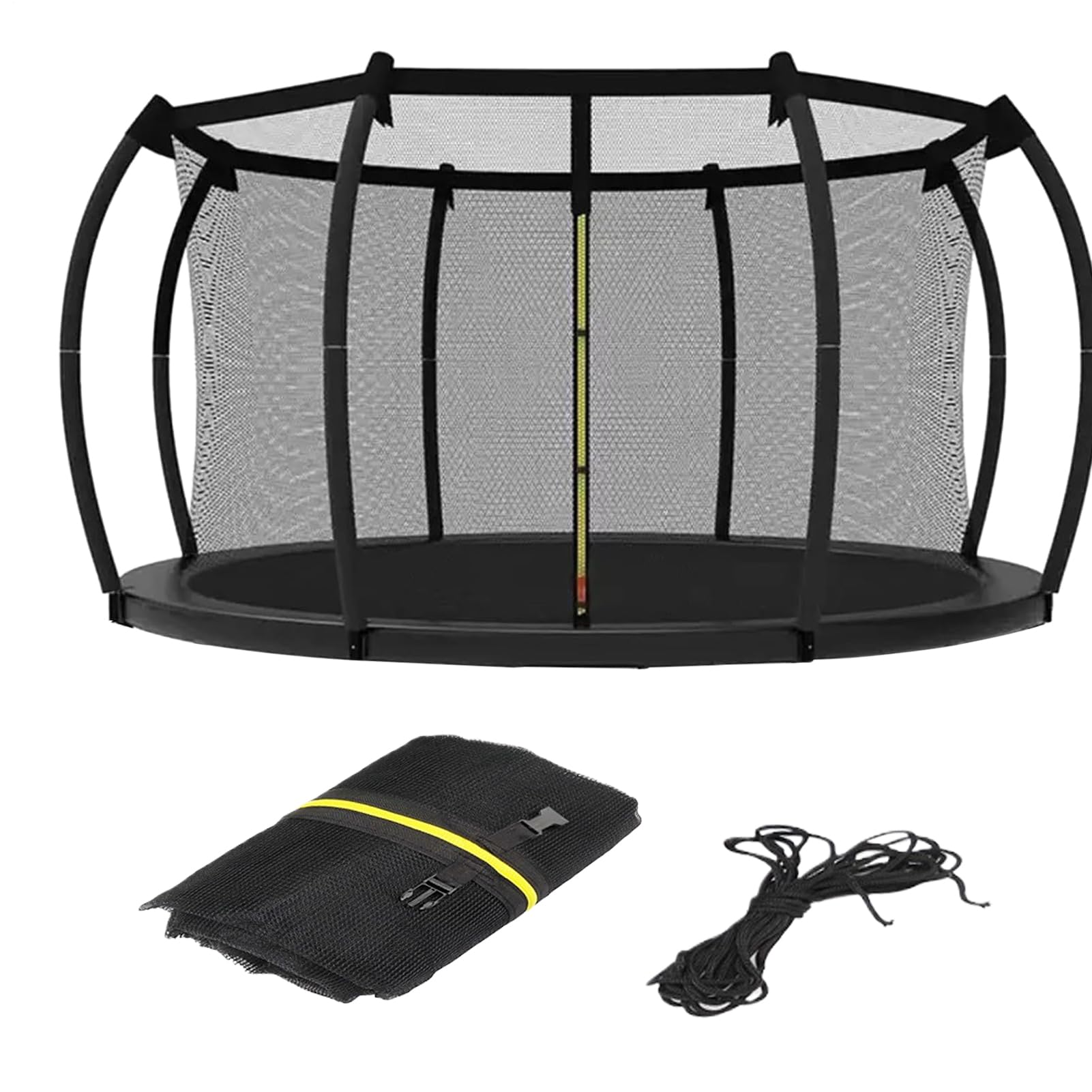 Trampoline Net - Trampoline Replacement Safety Net | Safety Enclosure Net | Trampoline Net Replacement for Straight Pole | Protective Jumping Surround Fences Accessories for Backyard Garden Patio