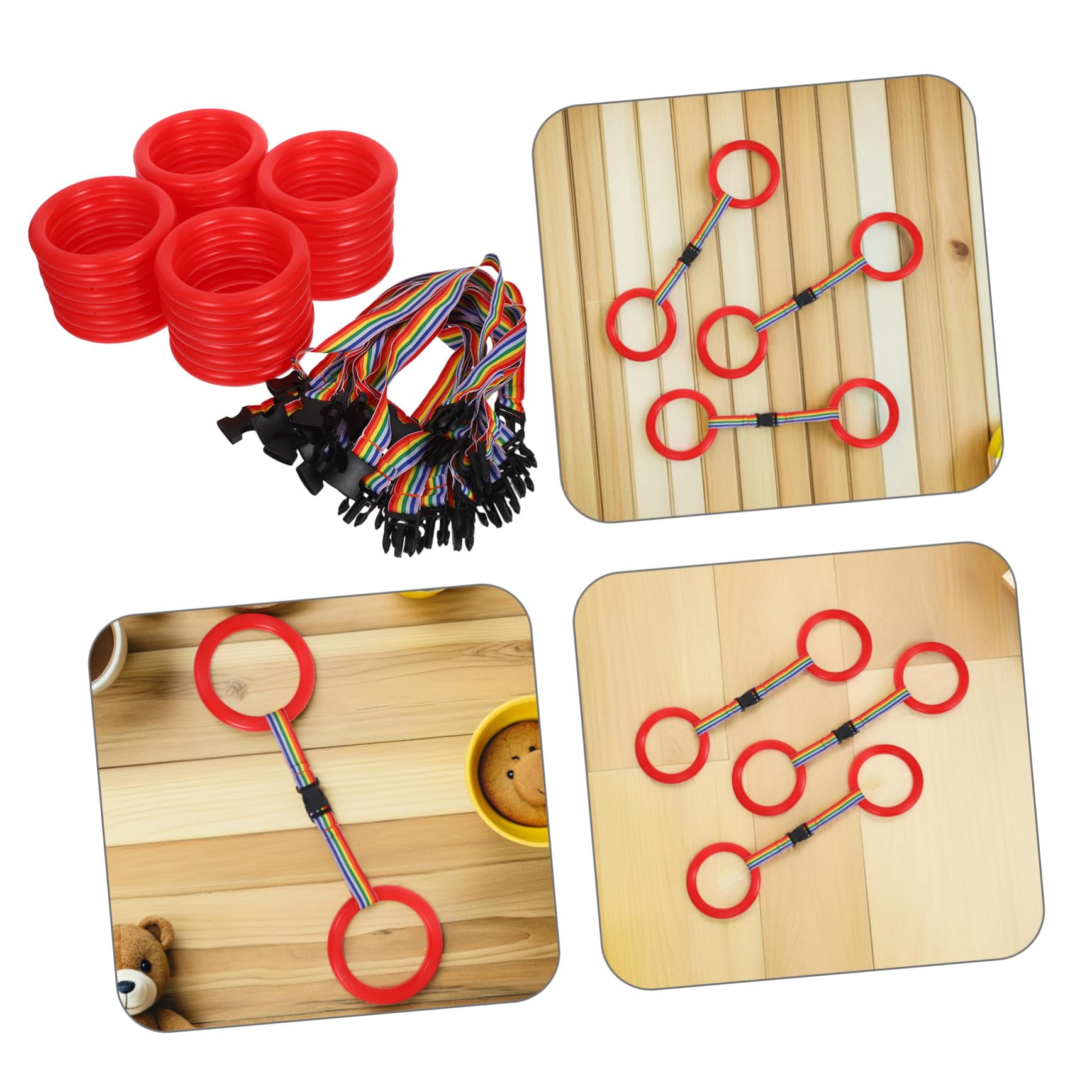 VANZACK 24 Juegos De Correas De Muñeca Antipérdida Pulseras De Plástico Para Pequeños Correa De Seguridad Para Caminar De Cintura Para Caminar Libre De Cuerda | Ajustable Liberación Rápida, Tejido y Plástico Ligero, para Paseos en Grupo y Escuelas