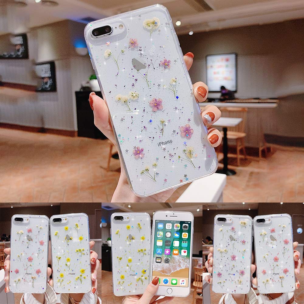 Custodia Per IPhone 6/6S Fiore Viola - Cover Sottile In TPU Morbido, Trasparente Con Motivo Floreale, Antiurto, Protezione Fotocamera, Per Ragazze - 2