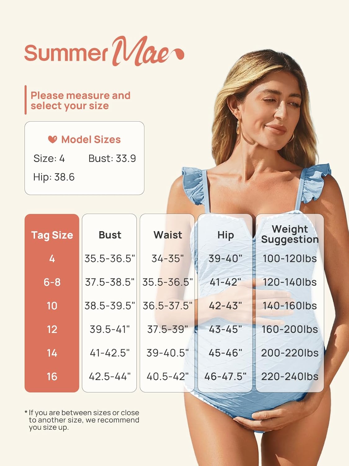 Summer Mae Ruffle Ribbed Maternity Swimsuit One Piece V-Wire Bathing Suit Shell Stitched Adjustable Straps Pregnancy Swimwear - Image 6