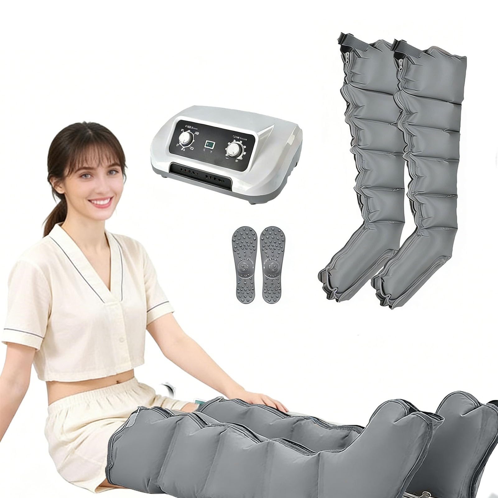 6 cavità Pressoterapia per Casa Professionale︱ Pressoterapia a Casa Gambe︱ Pressoterapia Linfodrenaggio Total Body︱ Linfodrenaggio Lipedema Gambe︱ Massaggiatore Gambe Linfodrenante