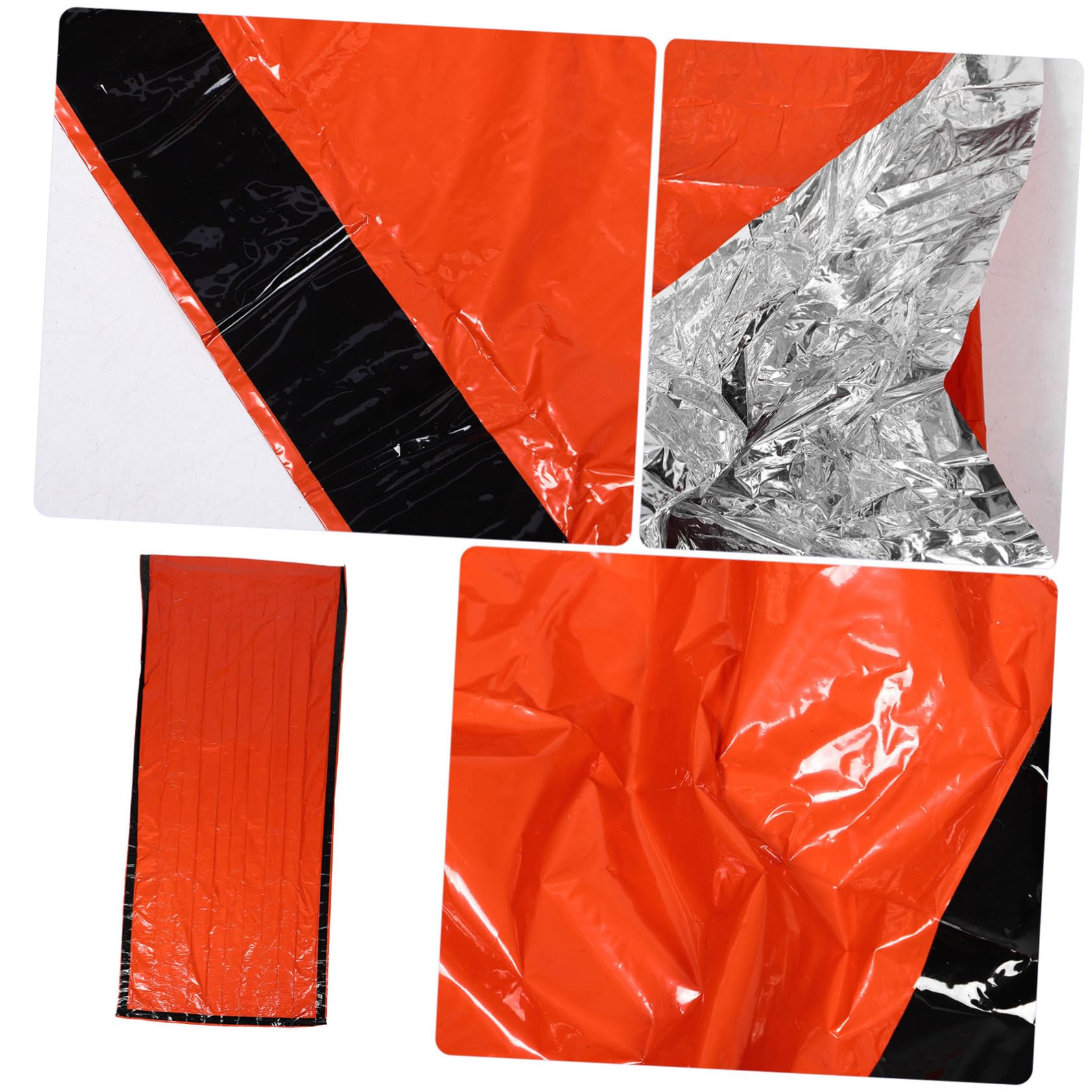 YARNOW 3set Sacchetto da Letto Termico Leggero con Sacco di Compressione e Coperta di Emergenza per Campeggio e Escursionismo da Arancione
