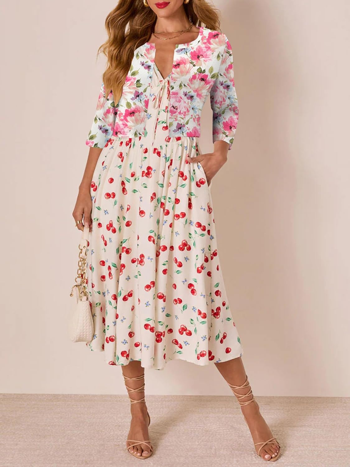 CRAZY GRID Women's Summer Lightweight Cardigan 3/4 Sleeve Shrugs Knit Bolero Open Front Cropped Cardigan for Women S-XXL - Image 3