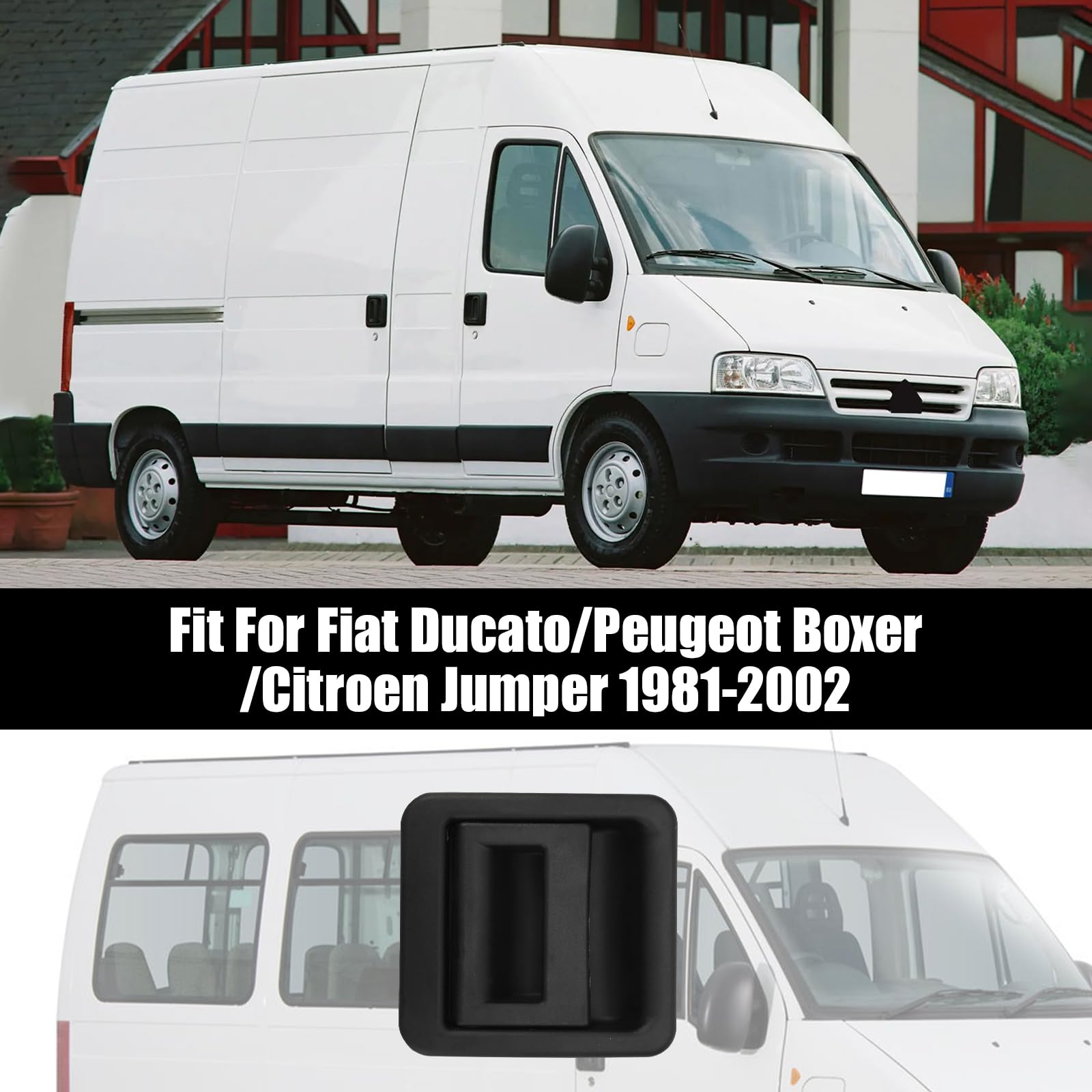 Maniglia Porta Laterale Esterna Compatibile con Fiat Ducato/Peugeot Boxer/Citroen Jumper 1981-2002 Porta Laterale Scorrevole Destra (Lato Passeggero) 9101E5, 1301418808