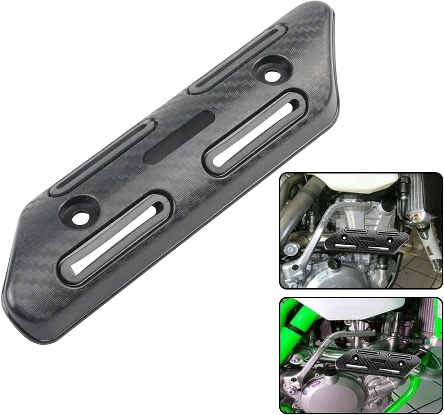 1 Set Universal Motorcycle Exhaust Heat Shield Muffler Guard Pipe Heat Cover Protector for ATV Go Karts Quads