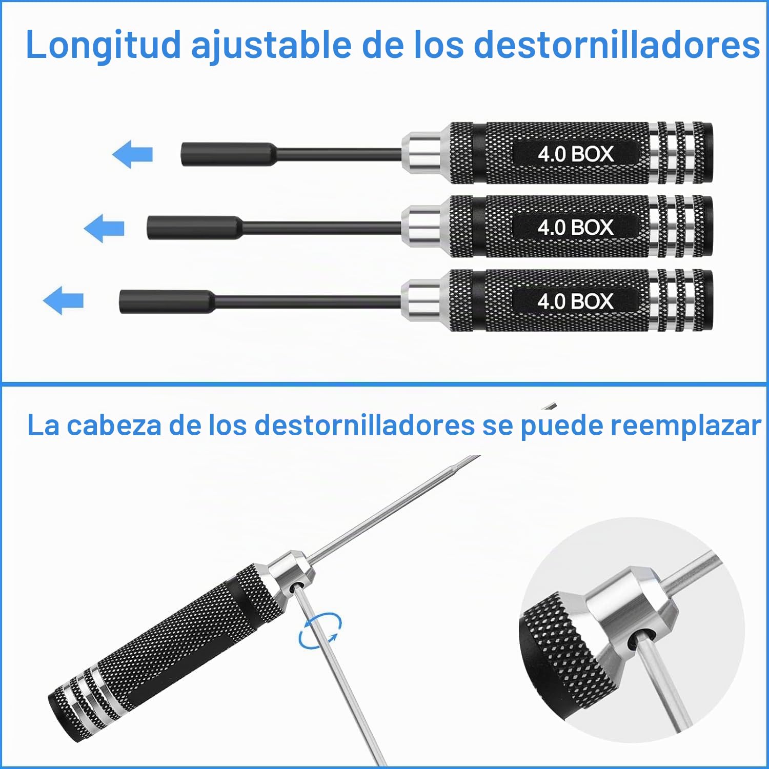 Juego de herramientas de destornillador hexagonal RC 16 piezas kit de herramientas de reparación de llaves de tuerca destornilladores de enchufe para helicóptero RC Quadcopter FPV