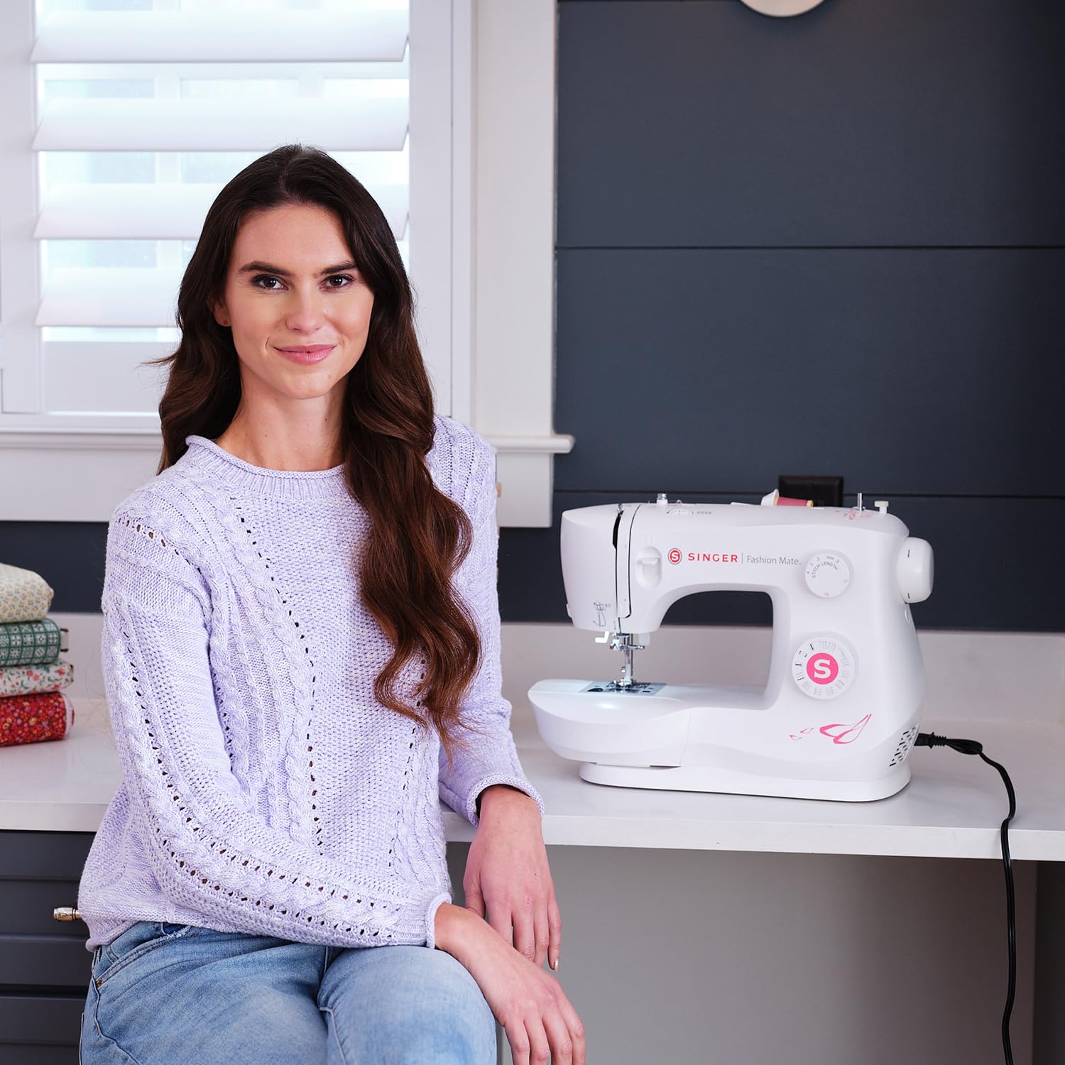 SINGER Fashion Mate - Máquina de coser (Blanco, Máquina de coser automática, Costura, Paso 4, Variable, palanca, Giratorio)