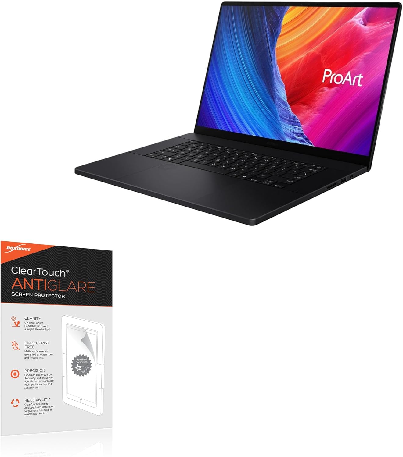 BoxWave Screen Protector Compatible with ASUS ProArt P16 (H7606) - ClearTouch Anti-Glare (2-Pack), Anti-Fingerprint Matte Film Skin