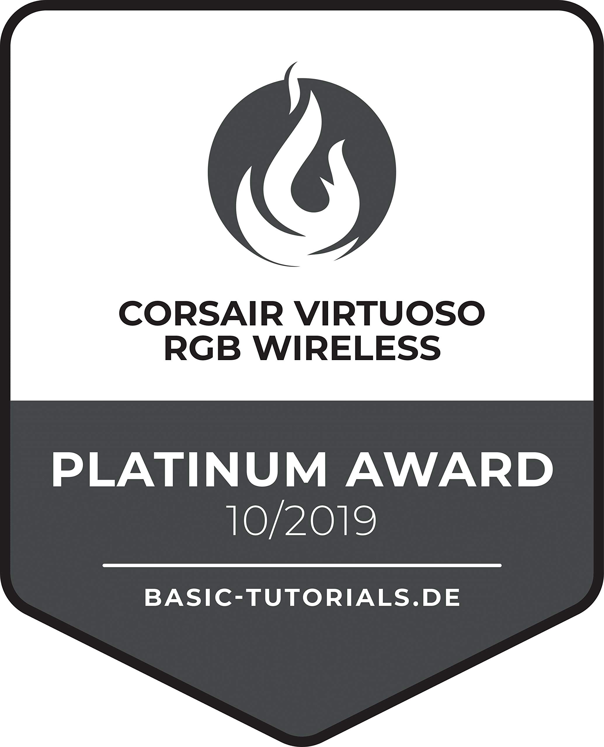 Corsair Virtuoso RGB Wireless Gaming Headset 7.1 Surround Sound Abnehmbares Mikrofon iCUE-Kompatibel PC Mac PS5 PS4 Nintendo Switch Mobile Carbon