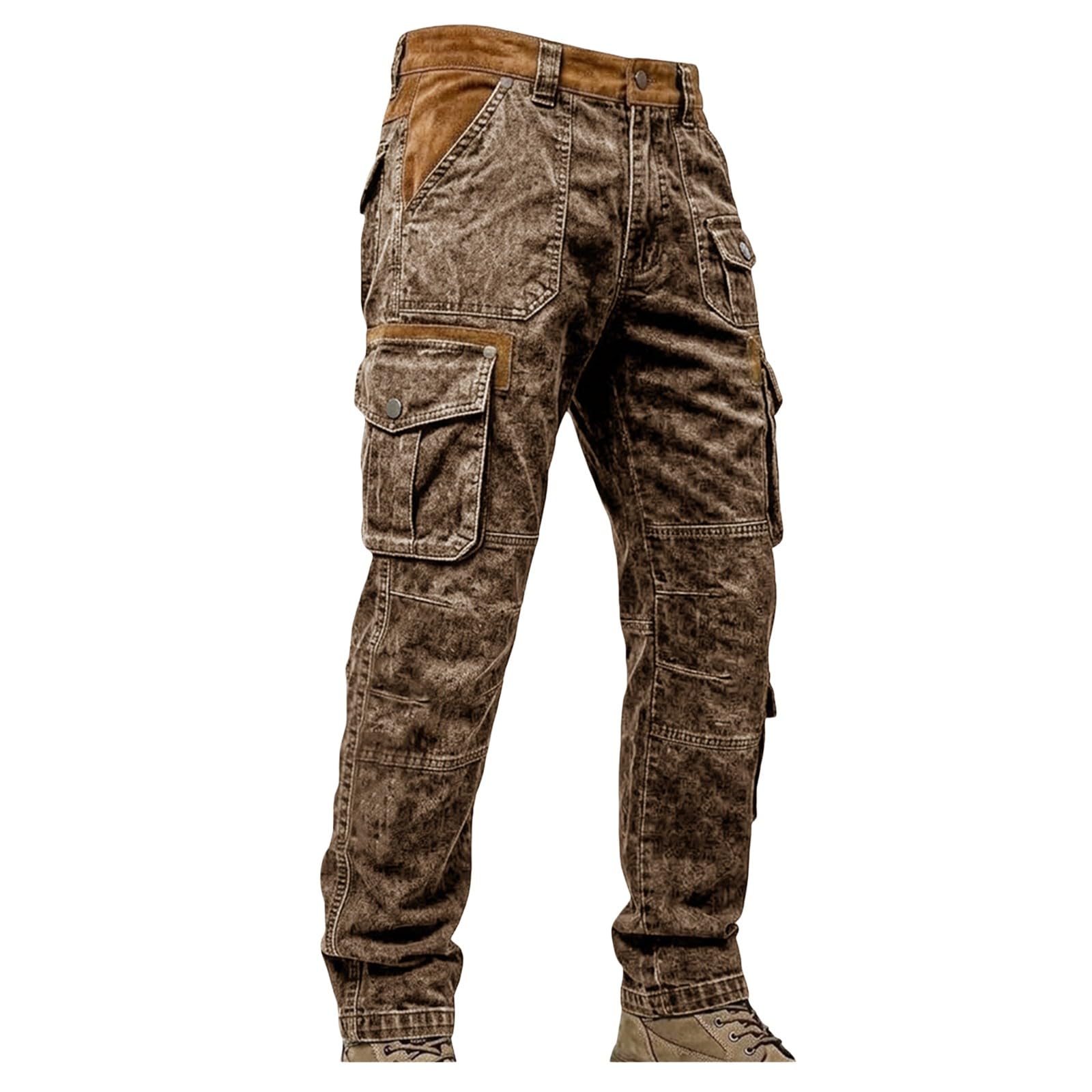 Arbeitshosen Herren Cargo Wanderhose Vintage Cargohose Mit Vielen Taschen