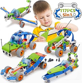 Building Toys for Kids Ages 4-8, Toys for Boys Age 4-7, Stem Toys for 5 Year Old, Boys Toys Age 6-8, Erector Sets for Boys 4-8, Building Blocks for Kids Ages 4-8, Toys for 6 7 8 9 10 Years Old Boys