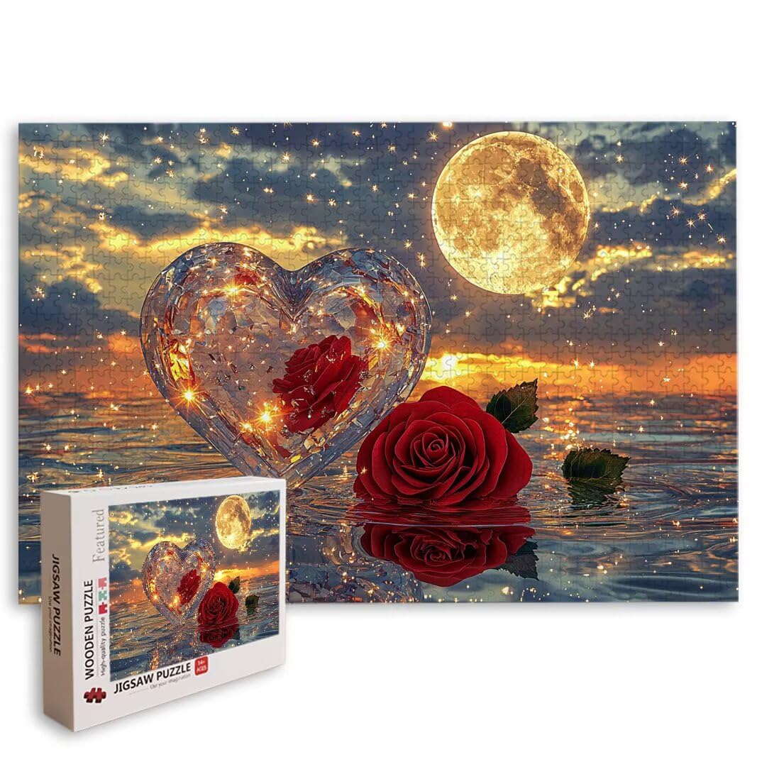 Puzzle dla dorosłych 2000, puzzle walentynkowe, prezenty -8157 | Drewniany, druk HD, idealne dopasowanie, kolorowe pudełko, litera z tyłu, pełne akcesoria, konfigurowalny