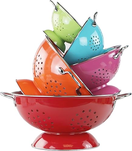 Miniatura 14 de Colador de Reston Lloyd, color azul índigo, 1 Cuarto de galón, Rojo