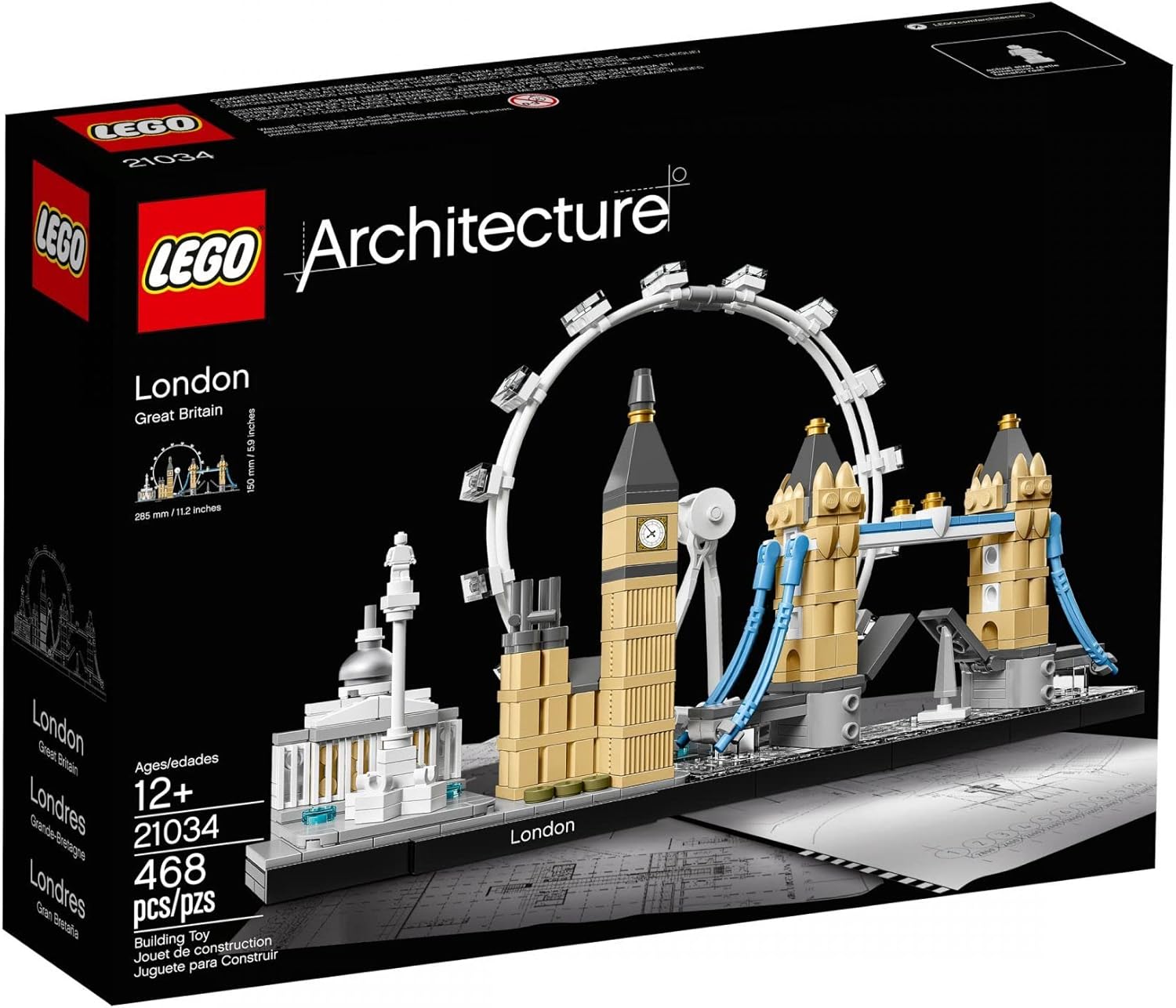 Lego Architecture 21058 Pyramid of Cheops & 21034 London Set of 2