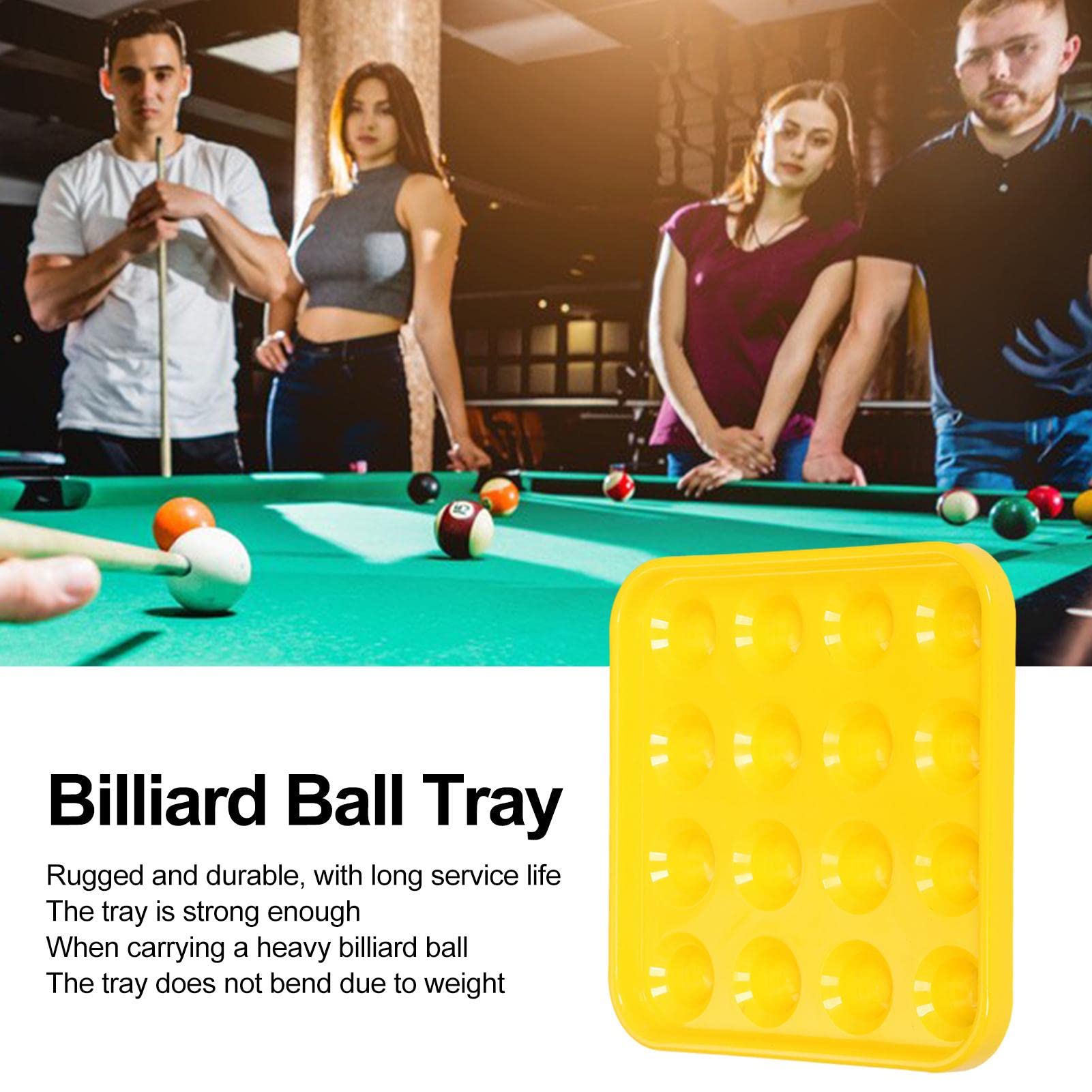 Vassoio Per Palline Da Biliardo IBUGER - 16 Fori In ABS Resistente, Organizzatore Per Sale Biliardo - Foto 3