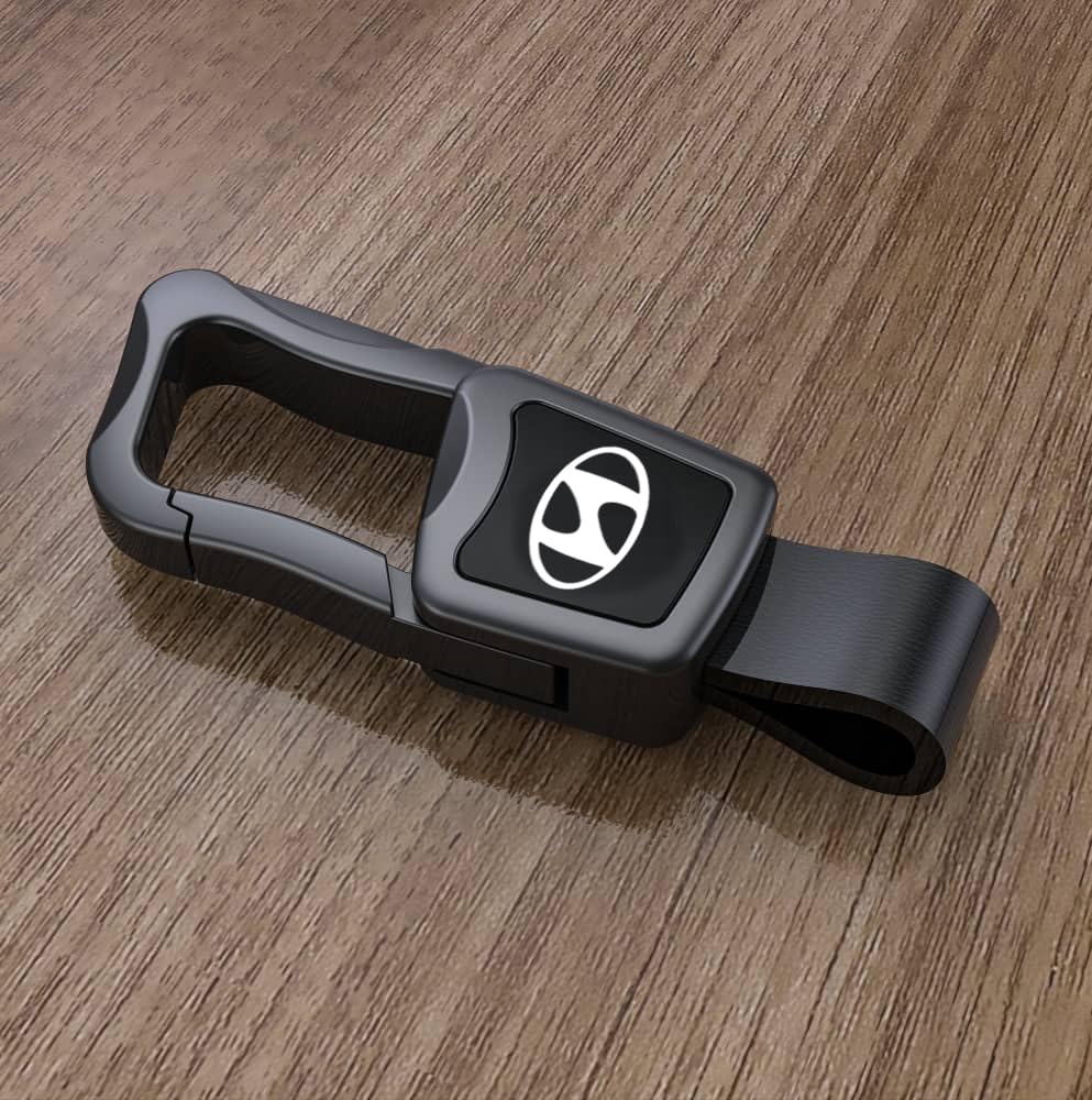 GREENWORLD Premium Scratch-Proof Keychain/Keyring with Car Brand Name Logo | Durable Metal Keyring for Cars & Bikes with 2 Color Strap