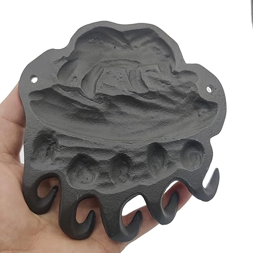 Miniatura 4 de Ganchos decorativos para montar en la pared, perchero de garra de oso para paredes, ganchos de toalla para jardín, gancho rústico de hierro fundido