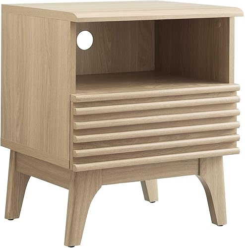 Miniatura 13 de Modway Mesa auxiliar o mesita de noche moderna de mediados de siglo en nogal Nuez,Carbón vegetal,Roble