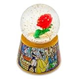 Disney Beauty and The Beast Mini Light-Up Adult Snow Globe with Glitter | 3 Inches Tall