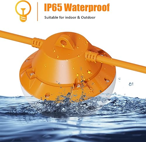 Miniatura 3 de Cadena de luces de construcción de 120 pies, 180 W, luz de trabajo para sitios de trabajo de construcción, iluminación temporal de trabajo de