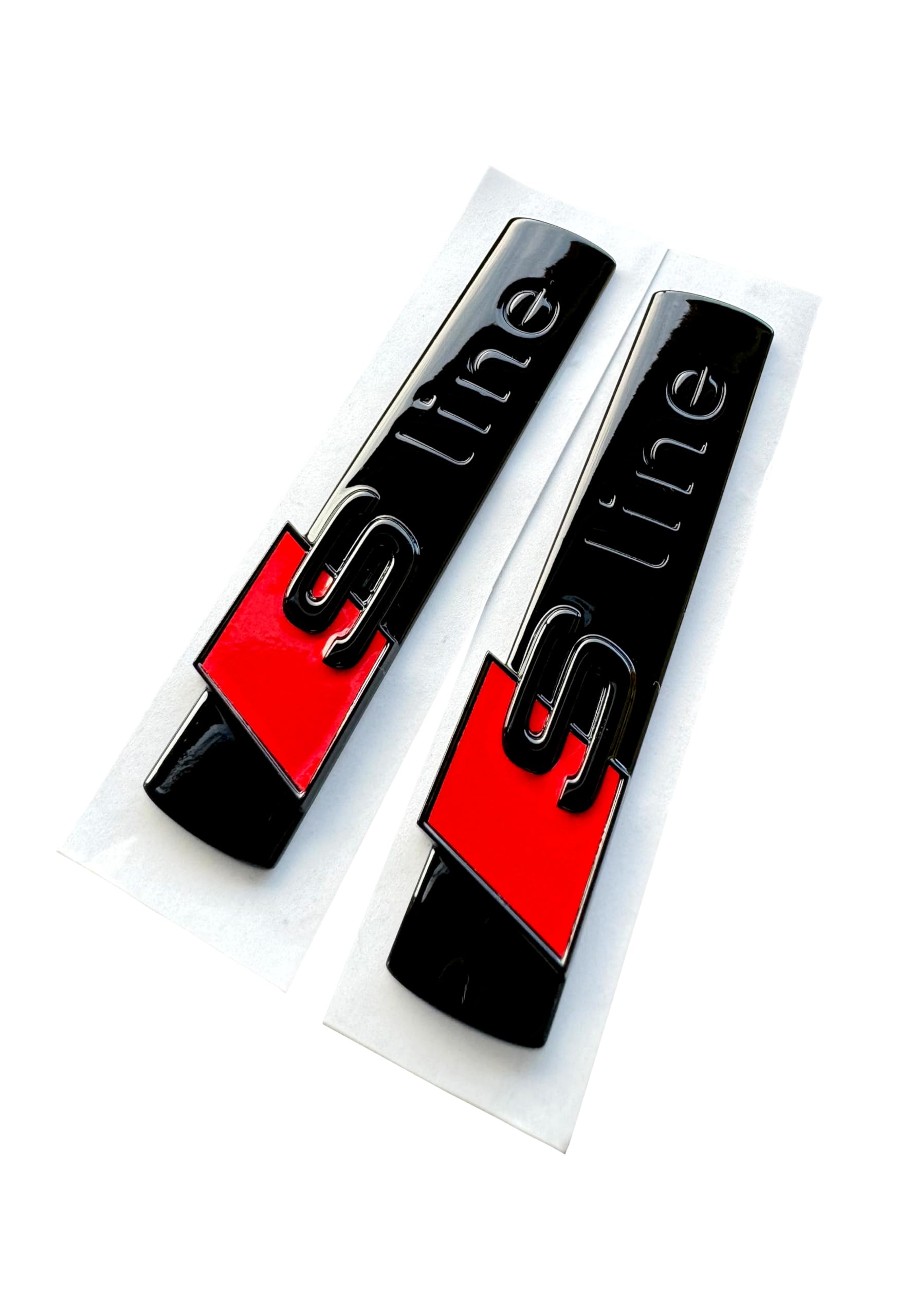 Emblema originale Audi S-Line in nero lucido 8N0 853 601 A (Rosso)