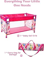 Vista 7 de BABESIDE Cuna de muñeca de bebé para muñecas Reborn de 18 pulgadas, cama de muñeca de bebé con bolsa de almacenamiento, accesorios para muñecas