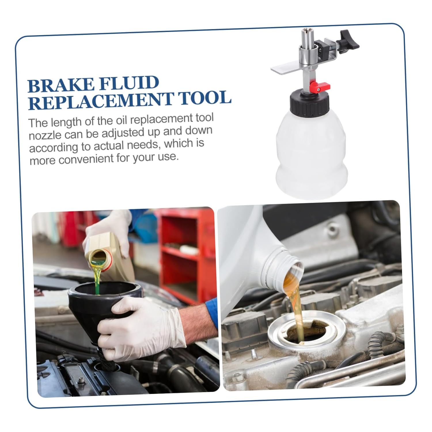 1Pc Car Brake Fluid Replacement Tool Durable Brake Oil Refiller for Efficient Change Lightweight Design for Easy Operation for Automotive Brake Systems